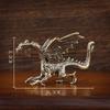 Chinese Mythical Beast Figurines Retro Home Feng Shui Decoration Solid Brass Pterosaur Dragon Small Statue Desktop Ornament