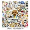 100 Waterproof Cute Puppy Emoticon Stickers: Funny, Adorable Pet Decorations for Phones.
