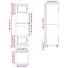 Built In Oven Cabinets (2 Pcs) Porto Series Artisan Oak Wood Based Material