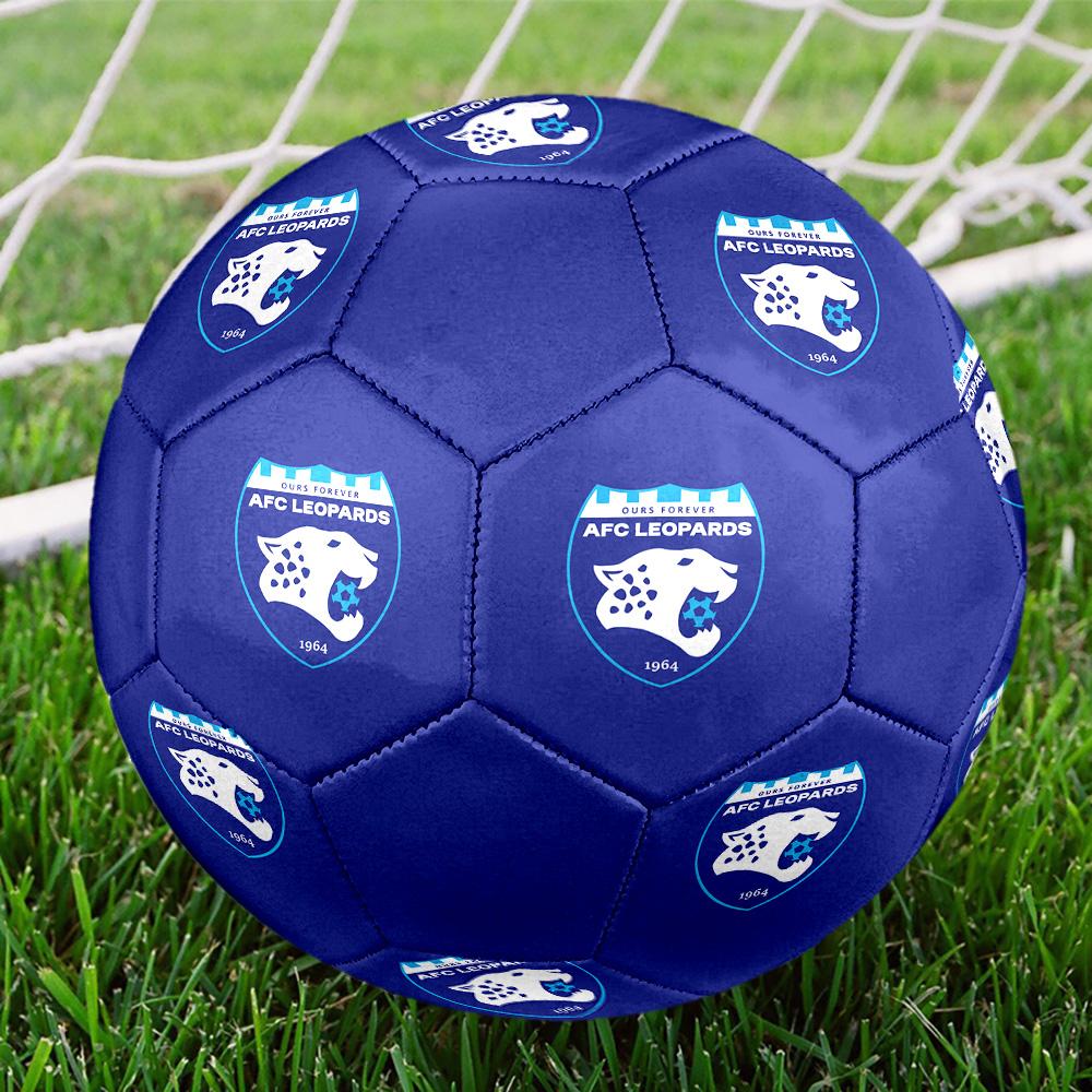 AFC Leopards Indoor Soccer Ball Colorful All Ages Size 5 Machine Stitched PVC Competition Ready Durable High-Bounce