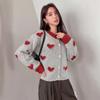 VEZFAA Damenmode Lässig Herbst Winter Liebesbrief Druck Langarm O-Ausschnitt Pullover