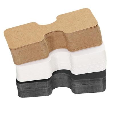 100 Stuks Opvouwbare Kraftpapier Verpakkingskaarten Voor Diy Haarelastiekje Sieraden Displayhouders Handgemaakte Ketting Armband Winkelprijslabels