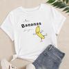 New Banana Print InSstyle European and American Straight Shortsleeved Casual and Versatile Roundneck Shortsleeved Tshirt