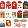 New Christmas Pattern Christmas Gift Tags Hanging Rectangle Shape Gift Label Cards Christmas Message Cards Holiday Crafts