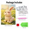 Pearl painting kit cute rabbit floral meadow DIY home decoration painting