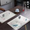 Elegant Chinese Style Leather Dining Placemats PVC Pad Home Waterproof Oil-proof Non-slip Heat-Resistant Perfect Western Cuisine