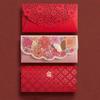 1PC Lucky Money Bag Rectangular Laser Engraving New Year Red Envelopes Marriage Hollow Embossed 3D