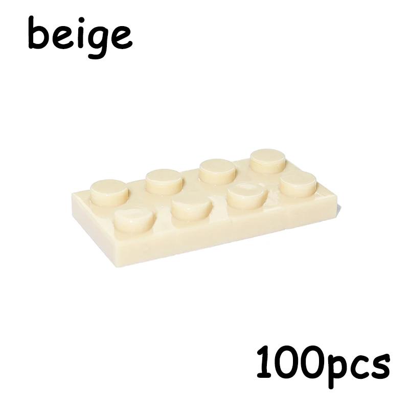 

100PCS Size 2x4 Dot Plate 3020 MOC Assemble Particles DIY Building Blocks 2*4 Figures Bricks Educational Creative Toy for Kid