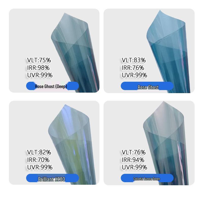 Rose Ghost Red High Heat Iridescent Sun Protection Car Film - Up to 99% Explosion-proof Nanomaterial