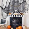 Horror Halloween Decor,2m Black Creepy Gauze Cloth,Spider Webs,Black Gothic Goth Home Decor,Scary House Decorations