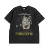 American Trendy Brand Washed Old Short-Sleeved T-Shirt Men'S And Women'S Vintage Hip-Hop Retro Vintage Half-Sleeved T