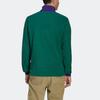 Adidas Originals Adicolor Trefoil Snap Fleece Embroidered Stand Collar Sweatshirt Men Sweatshirt Green II8483