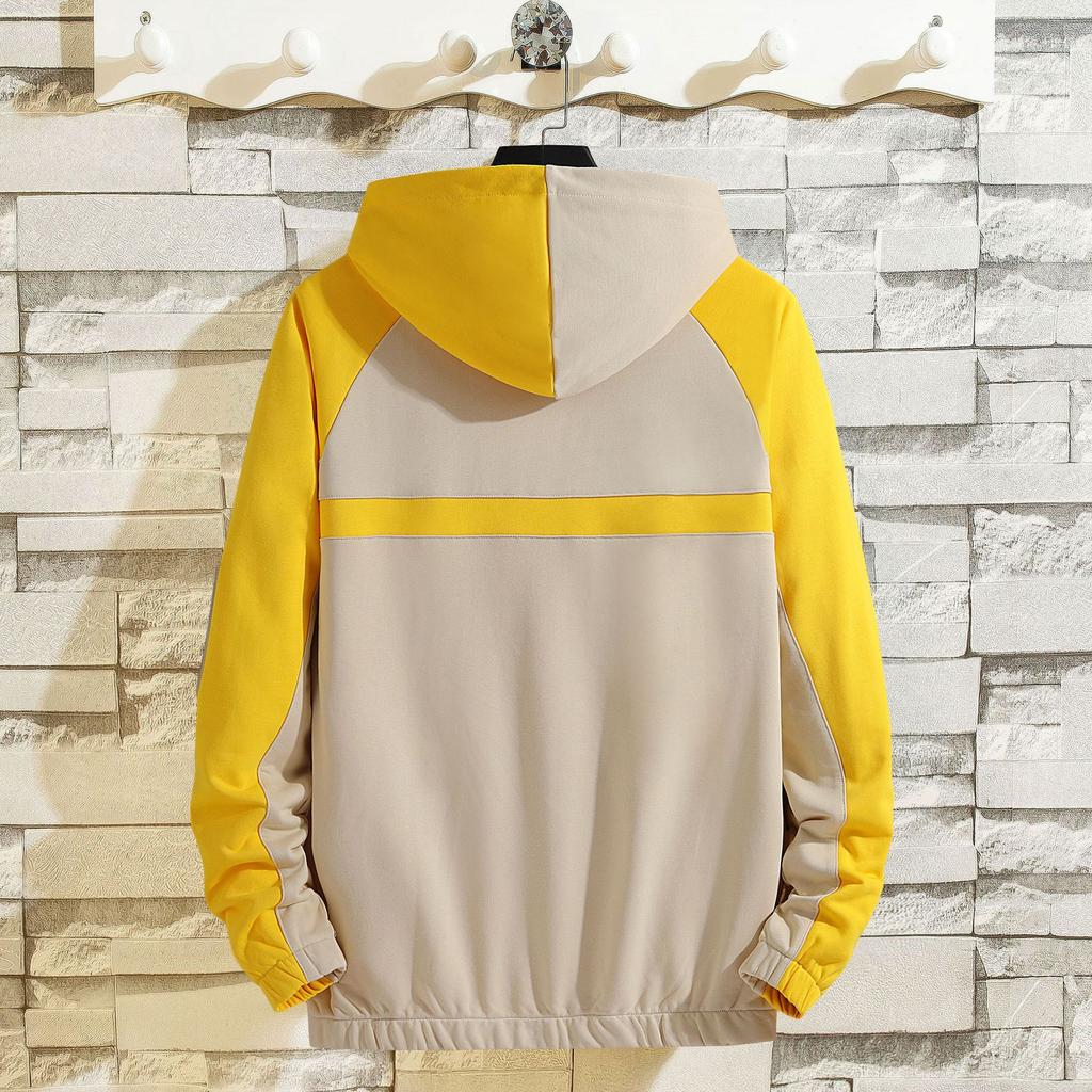 Men 'S Long -Sleeved Sweater Men 'S Plus Size Color Matching Loose Pullover Sweater Men 