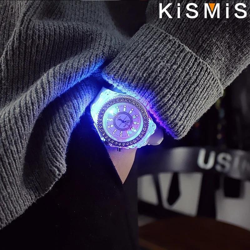 Modische LED Sportuhren, Leuchtendes Persönlichkeits-Strass-Design, Trendige Quarzuhr für Männer, Frauen, Paare, Schick & Praktisch