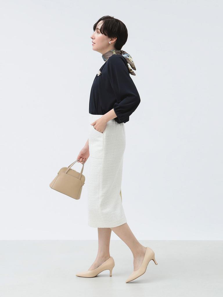 B:MING LIFE STORE by BEAMS Women's Navy Tricot Balloon Pullover (Sizes S-M)