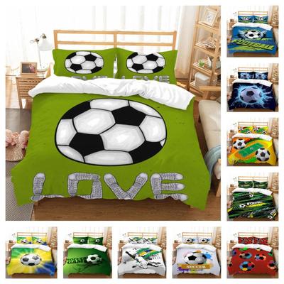 Bed Cover 3D Football Bedding Sets Children Man Woman Hot Duvet Cover Pillowcase Bedspreads Microfiber Washable Soft