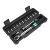 15Pcs Torsion Wrench Set Multifunctional Stainless Steel Wrenches 1 4 Drive 5‑25Nm Black