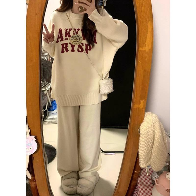 Women's Plus Size Soft Knit Sweater - Elegant, Cozy, Loose Fit for Autumn & Winter
