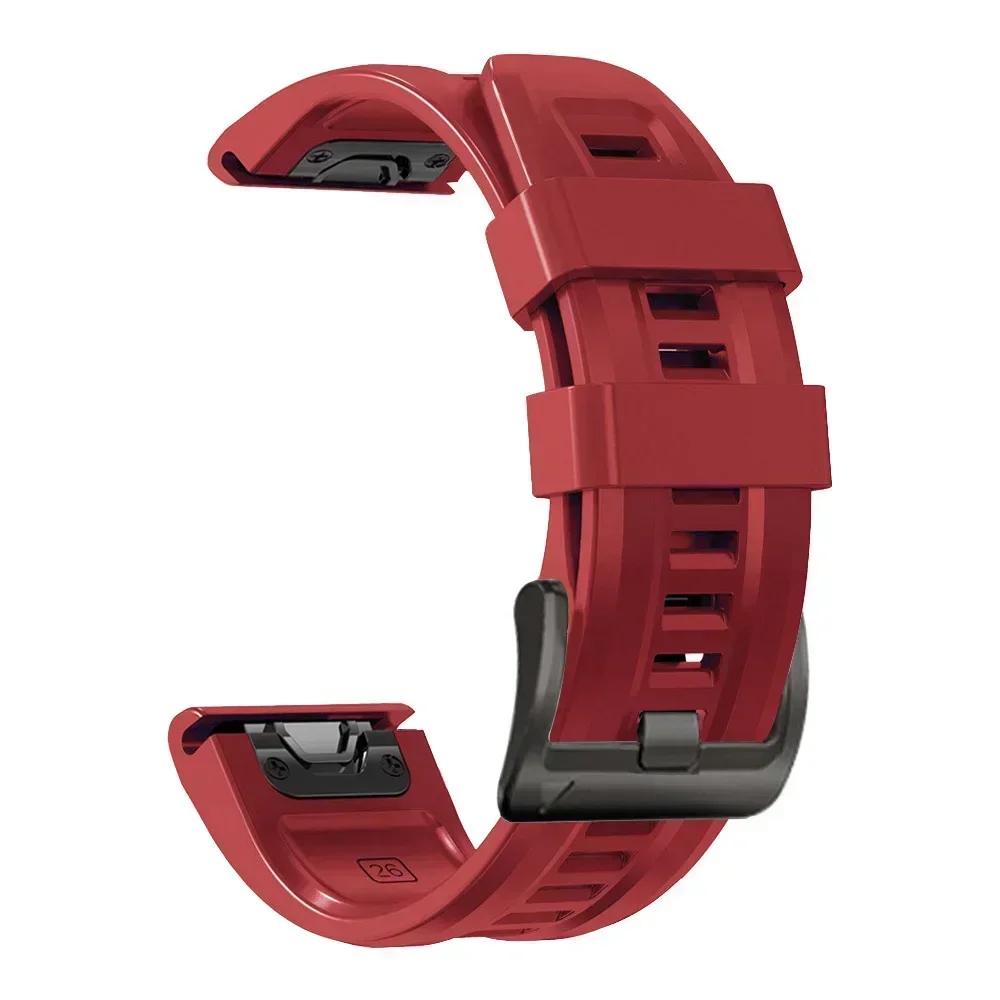 22 26mm QuickFit Watch Band for Garmin Fenix 8pro E 7 7X 6X 6 Pro 5 5X Plus Silicone Strap Enduro 3/Tactix 8/Quatix 8 Wriststrap