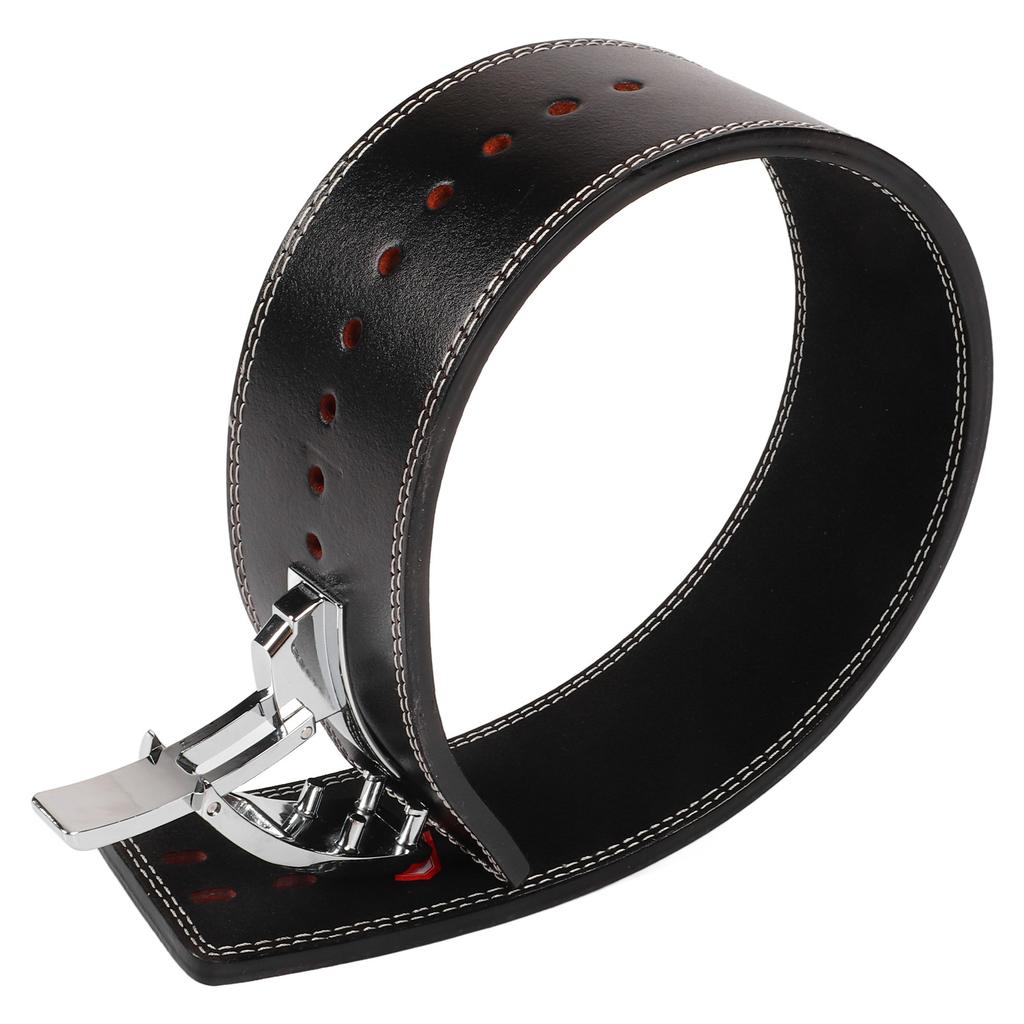 Bodybuilding Squat Belt Leather Waist Support Training Strength Belt Sports Protective Gear Brown