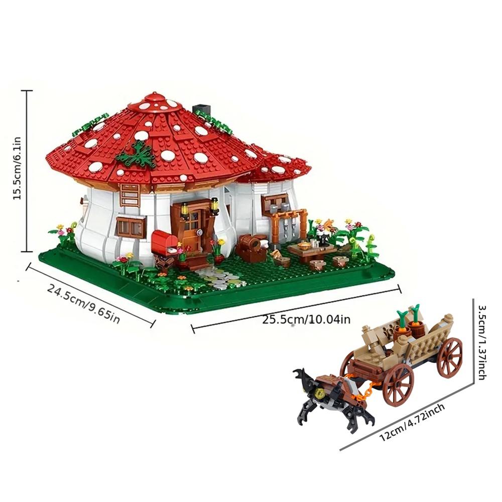 High-Quality Knew High-Quality Built High-Quality Mushroom High-Quality House Compact size High-Quality Building High-Quality Blocks High-Quality in bag