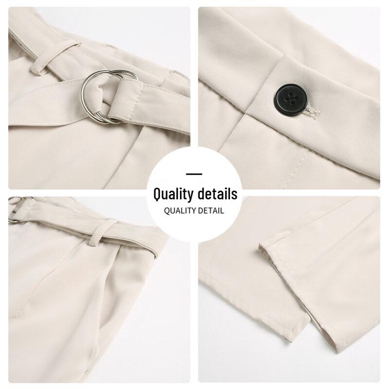 CHOCOOLATEit Men's Casual Wide-Leg Suit Trousers