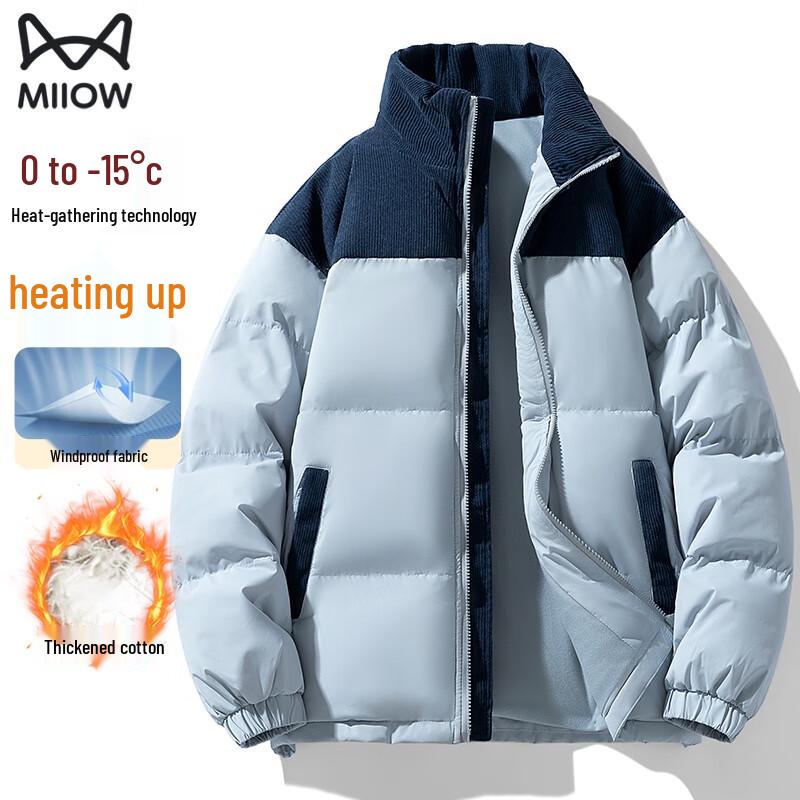 MiiOW Men s Stand-up Collar Padded Jacket S