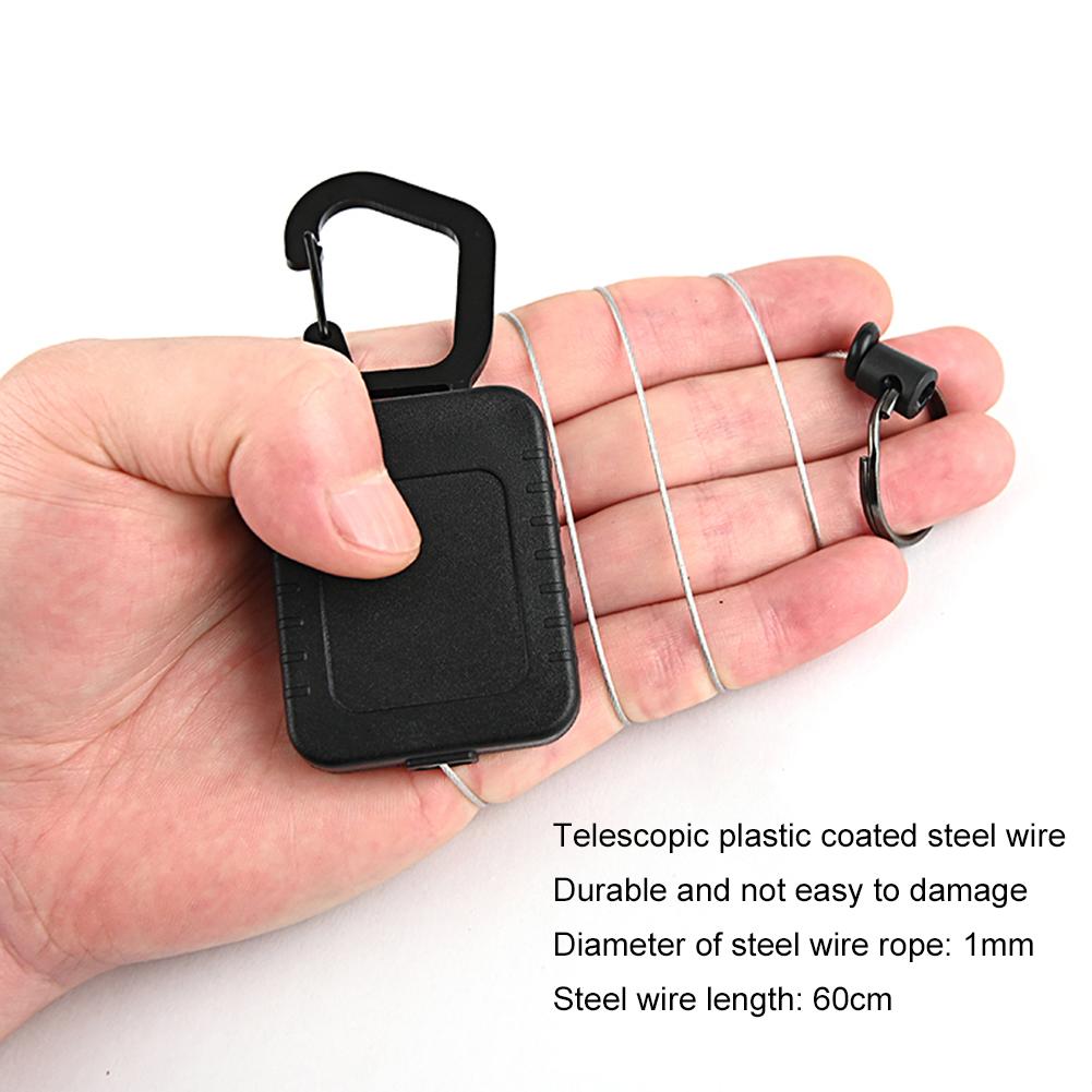 Fnb Rope Key Holder Cheap Outdoor Wire Rope Keychain Portable Retractable Return Anti-theft ...
