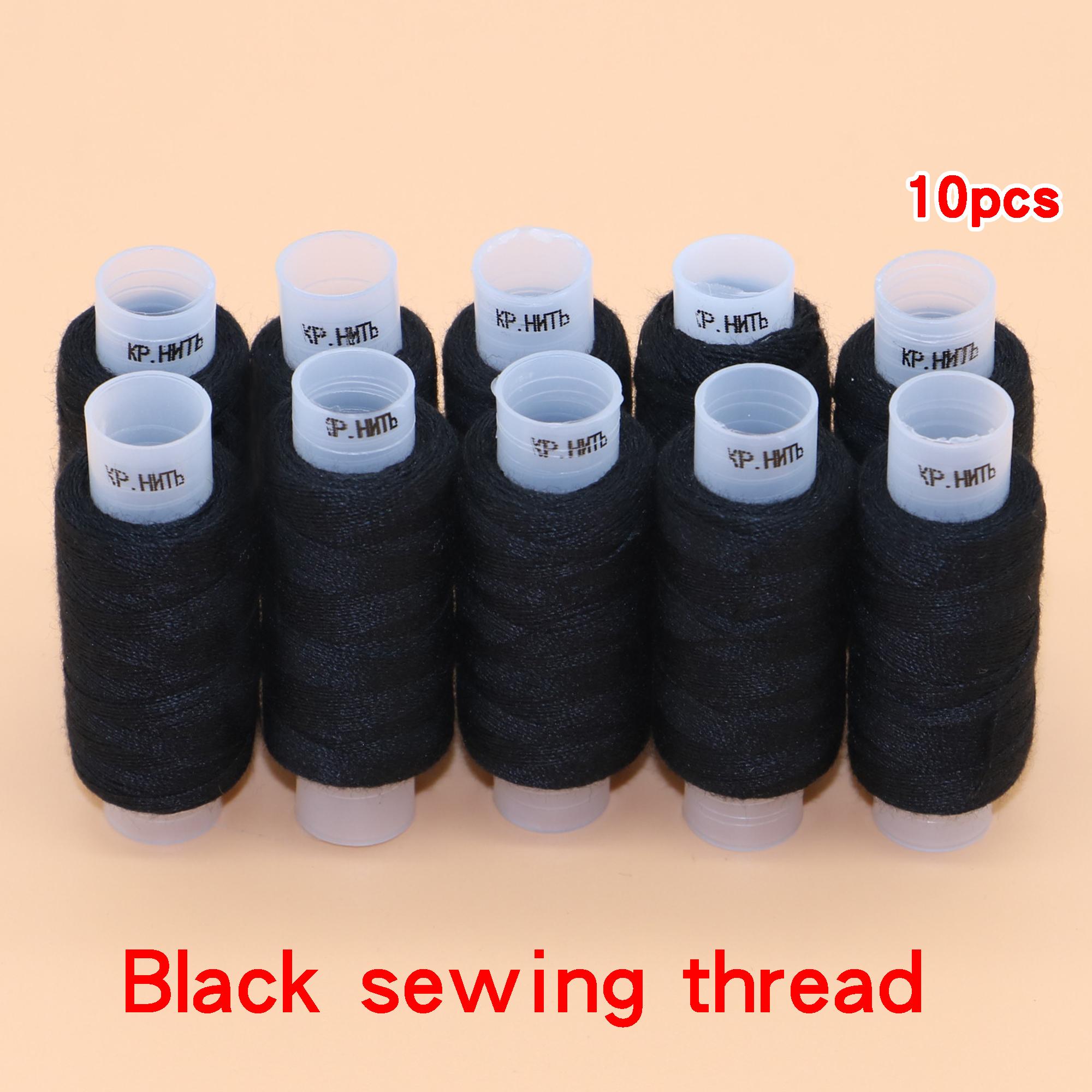 

Набор из 10 цветных черно-белых полиэстеровых швейных ниток, ниток для домашней вышивки, ниток для ручного шитья в студенческом общежитии.