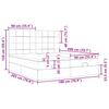 Ottoman Bed with Mattresses Blue 180x200 Cm Fabric