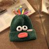 Style Versatile Hat Cute And Funny Big Mouth Womens Warm Hatscaps Knitted
