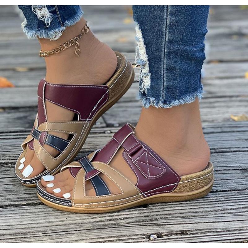 New Summer Women Wedge Sandals Premium Orthopedic Open Toe Sandals Vintage Anti-slip Casual Female Platform Retro Shoes