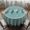 Coroa de Flores Dia da Independência Toalha de Mesa Retangular à Prova d'Água Flor Vermelha Azul Estrela Bandeira dos EUA Capa de Mesa para Jantar Cozinha