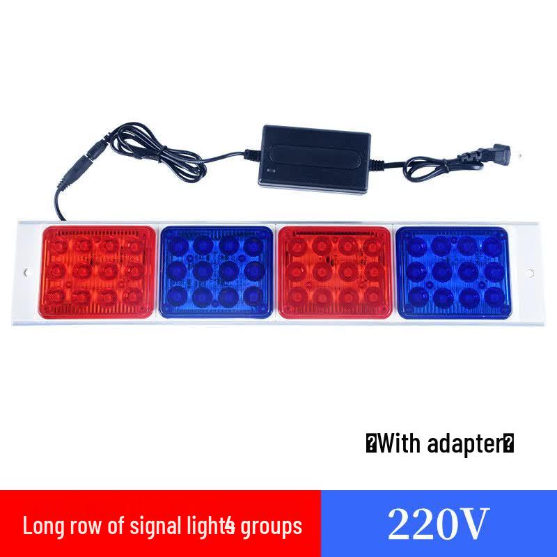 Rongying Long Strip Red & Blue Strobe LED Warning Light
