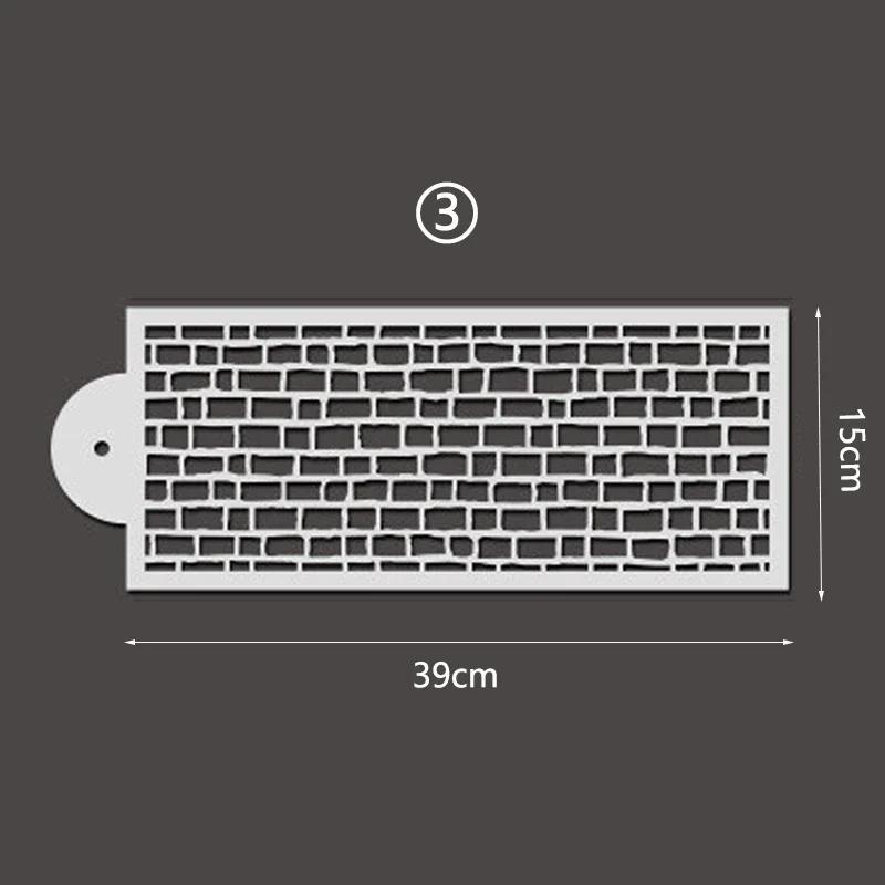New Fondant Stencils Lace Flower Spike Pattern Style Cake Stamp Embossing Mold Wedding Cake Decoration Edge Template Baking Tool