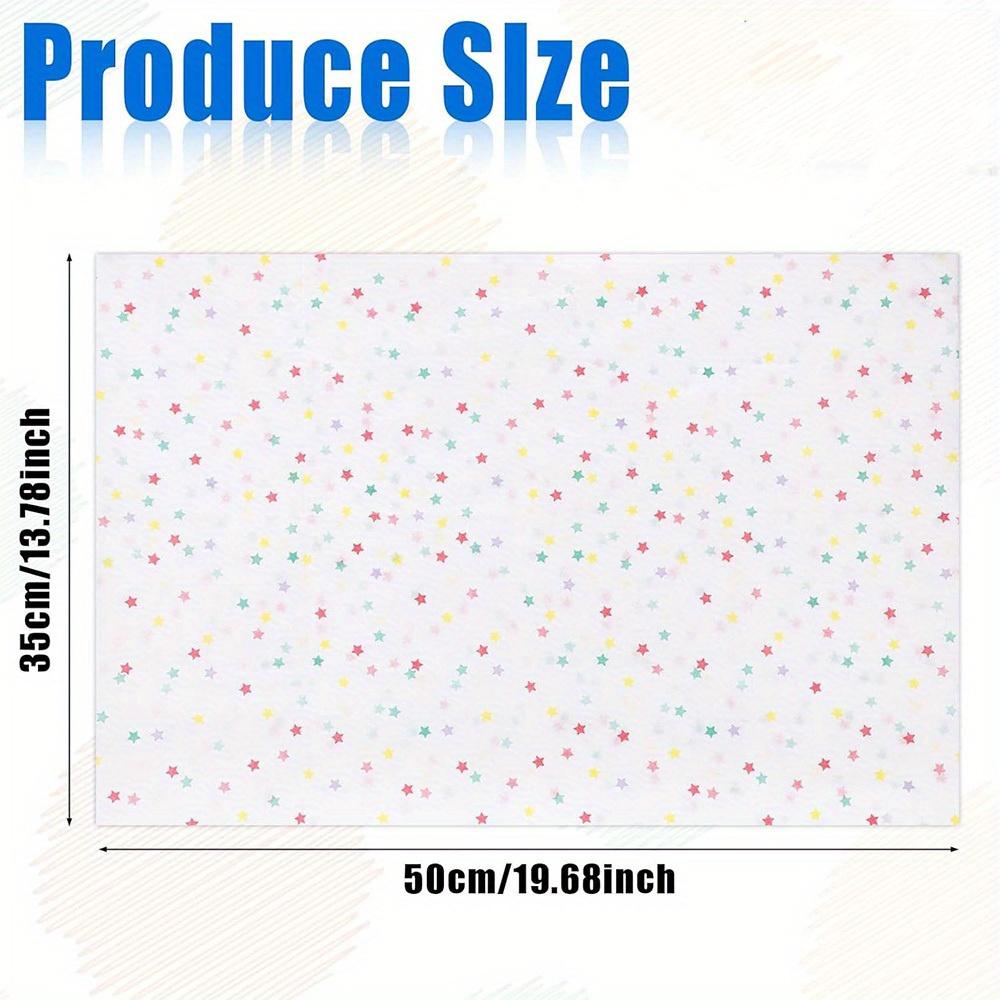 50pcs Colorful Star Pattern Tissue Paper – 19.68x13.78 Inch Gift Wrapping Paper, for Wedding, Birthday Party & DIY Craft Decoration
