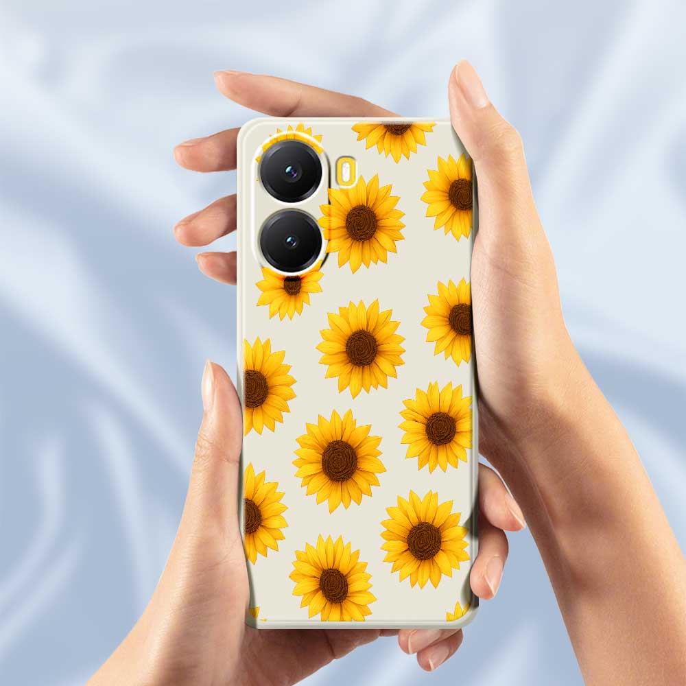 For Xiaomi Redmi Turbo 4 5G/Poco X7 Pro 5G Case Sunflowers Pattern Printing Straight Edge TPU Phone Back Cover