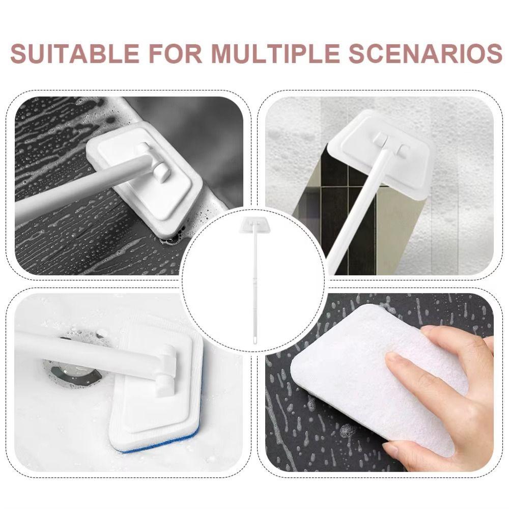 Removable Cleaning Brush Set Long Handle Bathroom Cleaning Brush Bathroom Supplies