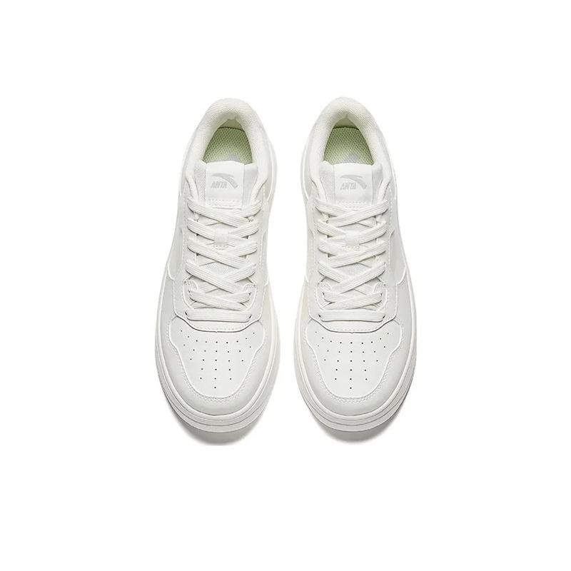 New Anta Relaxed Wear resistant And Lightweight Low Top Skateboard Shoes Women's White 922418001Q-2