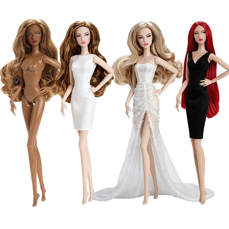 New 2Nd Gen  32Cm Supermodel Doll White Dark Skin Straight Hair Curly Hair 1/6 Diy Doll Toy Fashion Model Collectible Gift