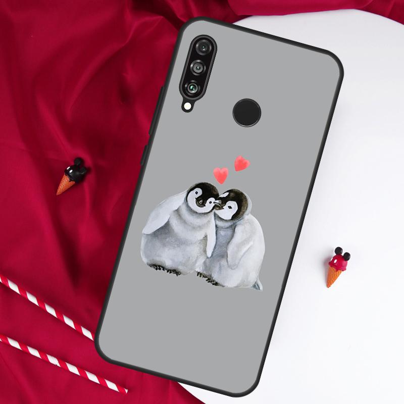 Cartoon Penguin For Huawei Nova 11 Pro 9 10 SE Y60 Y70 Y90 Y61 Y91 Y73 Y72 12i 11i 8i P20 P30 P40 Lite Case