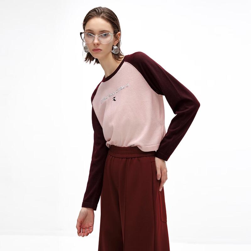 Tatu Color Block Raglan Sleeve Pullover Knit Sweater S