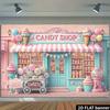 2D Sweet Treats Candy Shop Backdrop for Candy Themed Party Photography