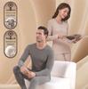 Unisex Cashmere Silk Striped Thermal Set for Autumn/Winter