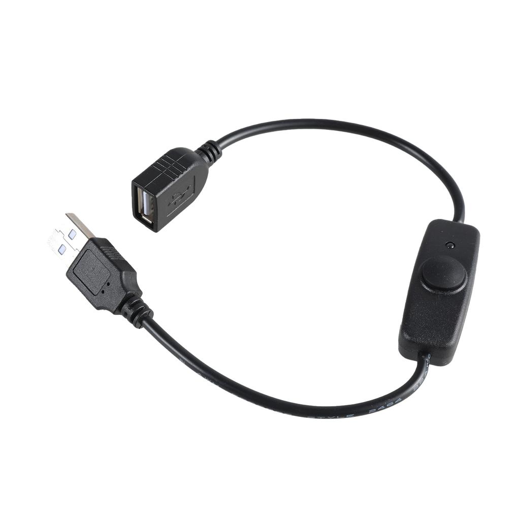 32cm USB Power Extension Cord With Red Indicator Light And On/Off Switching Button for USB Devices Support 5V2A Charging