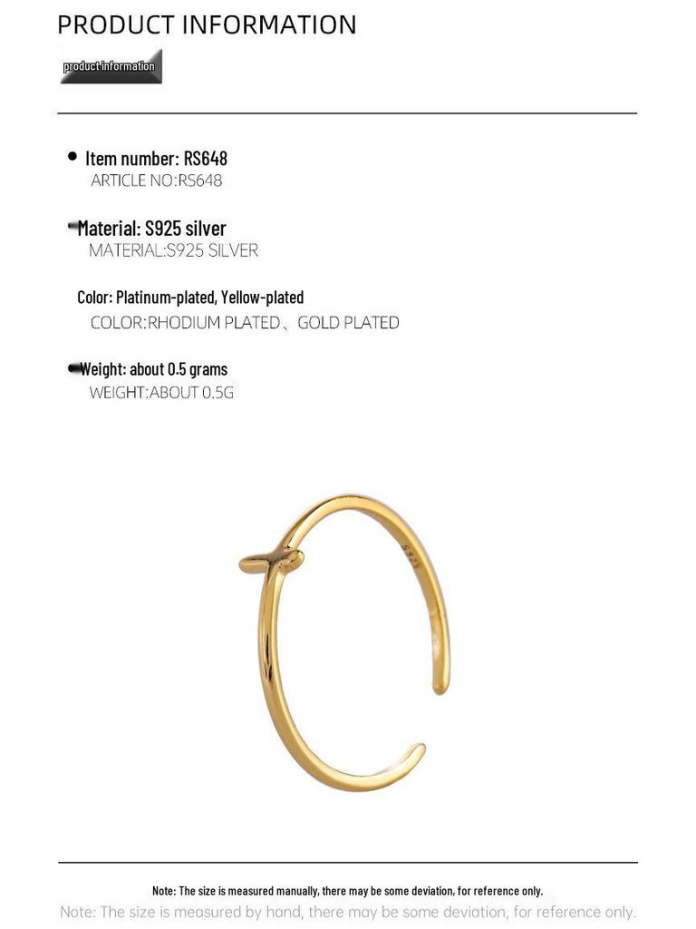 Banyan Tree S925 Silver Adjustable Japanese Cross Ring for Women