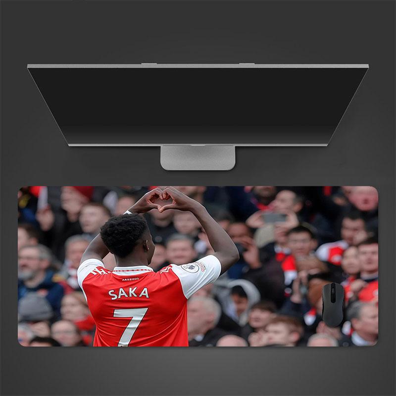 Saka Mouse Pad, Large Gaming Desk Mat, Non-slip XXL Mousepad for Laptop & Tablet, Mini PC Playmat with Stitched Edges