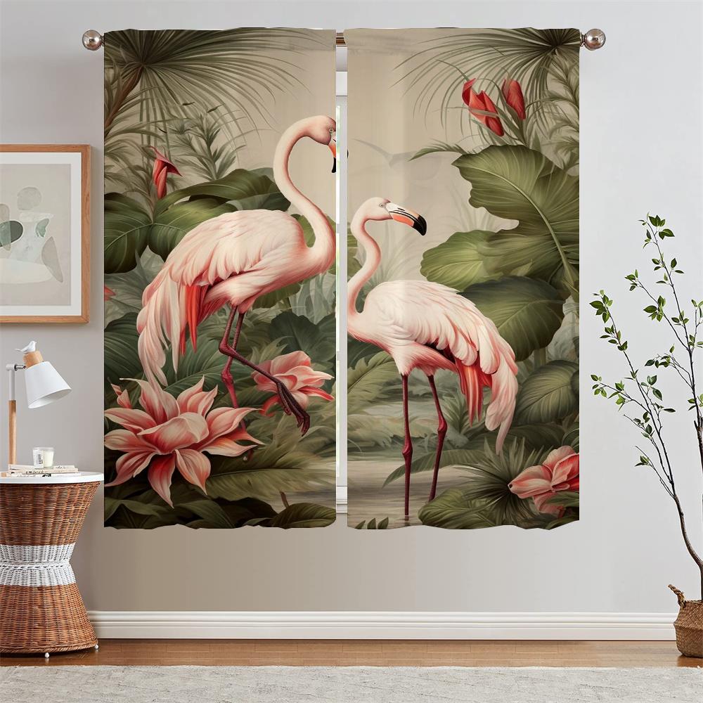 

Жалюзи Фламинго Покрывало Шторы для Гостиной Таможенная Бесплатная Доставка Товары Затемняющие Шторы Затемняющие Щупальца Кудри Шторы W50xH70cmx2pcs-CL