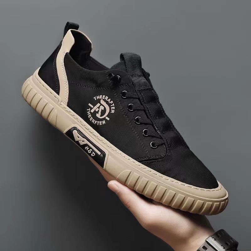 Summer new ice silk cloth shoes men's versatile breathable casual board shoes men's lazy shoes