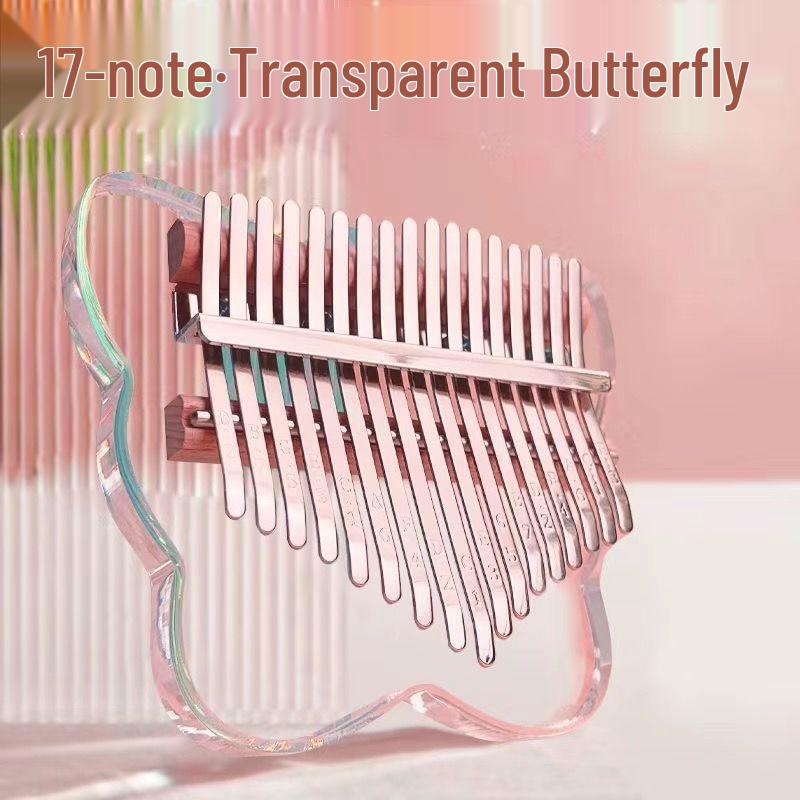 Kalimba Thumb Piano - Transparent Crystal with 21 Keys, Perfect for Children and Beginners